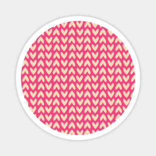 Pink Hearts Repeated Pattern 083#001 Magnet